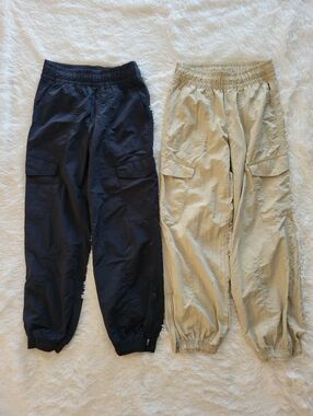 Old Navy Cargo Parachute Pants Bundle Black And Tan Women's Size XS